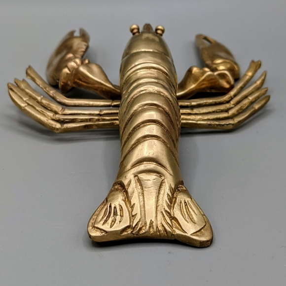 ✨SOLD✨Vintage Brass Crawfish Mid Century Figurine - Picture 4 of 7